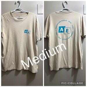 American Eagle Outfitters Beige Graphic Tee